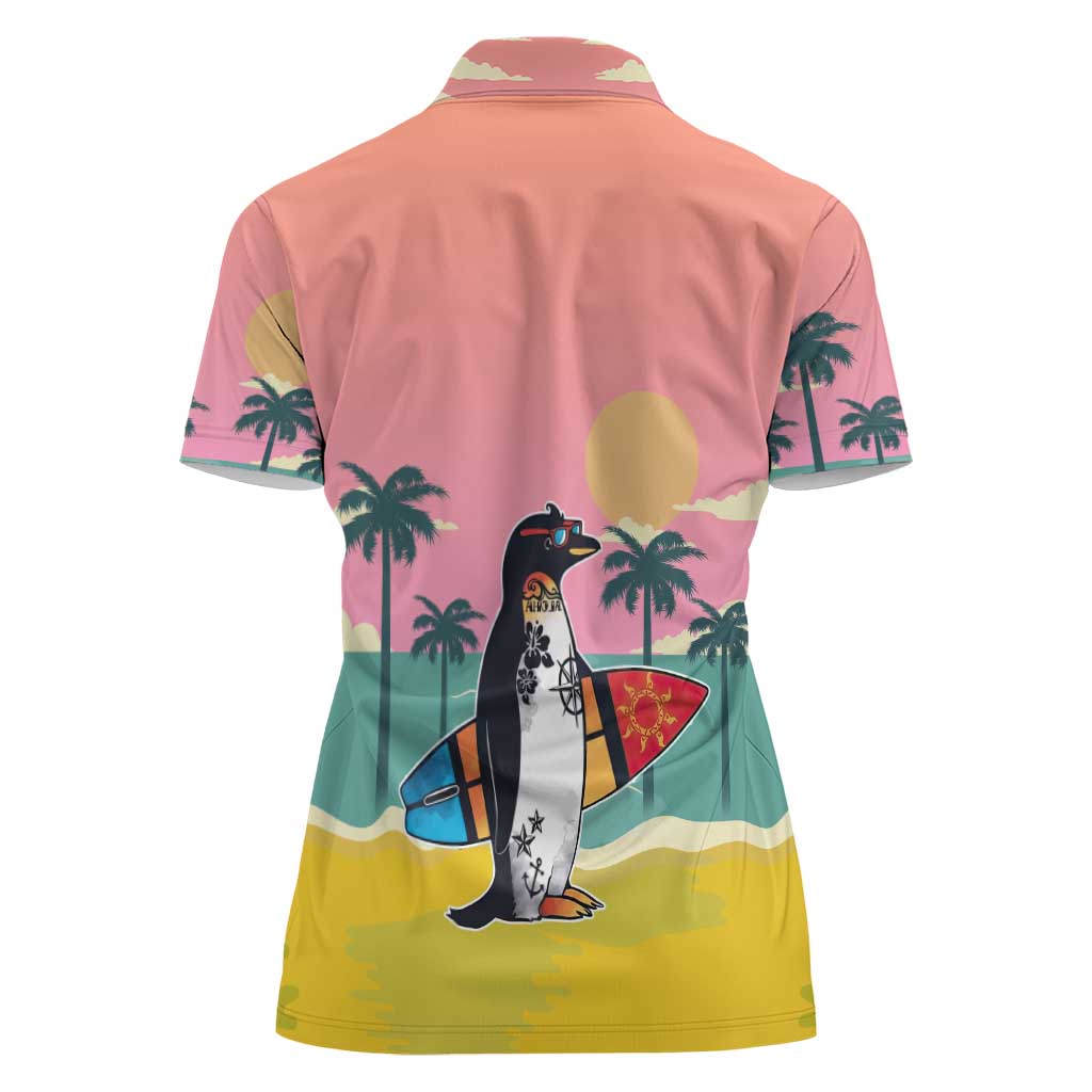 Penguin Im So Cool Christmas Women Polo Shirt Xmas Holiday Patterns - Wonder Print Shop