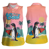 Penguin Im So Cool Christmas Women Sleeveless Polo Shirt Xmas Holiday Patterns - Wonder Print Shop