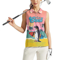 Penguin Im So Cool Christmas Women Sleeveless Polo Shirt Xmas Holiday Patterns - Wonder Print Shop