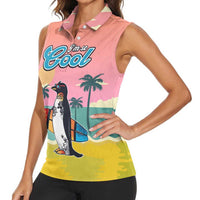Penguin Im So Cool Christmas Women Sleeveless Polo Shirt Xmas Holiday Patterns - Wonder Print Shop