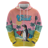Penguin Im So Cool Christmas Zip Hoodie Xmas Holiday Patterns - Wonder Print Shop