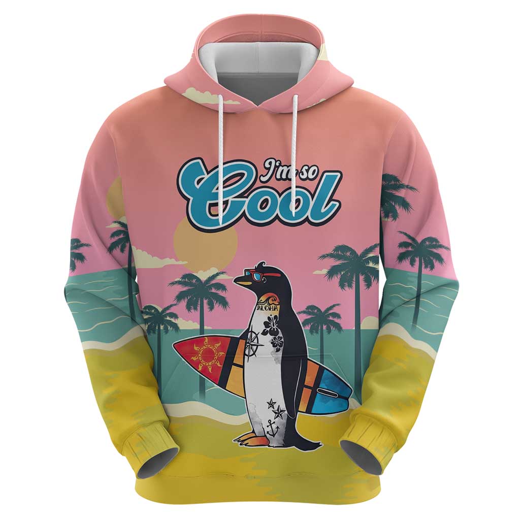 Penguin Im So Cool Christmas Zip Hoodie Xmas Holiday Patterns - Wonder Print Shop