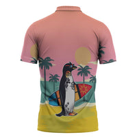 Penguin Im So Cool Christmas Zipper Polo Shirt Xmas Holiday Patterns - Wonder Print Shop
