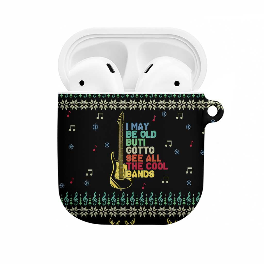 Christmas Vintage Guitar AirPods Case Xmas Holiday Patterns - Wonder Print Shop