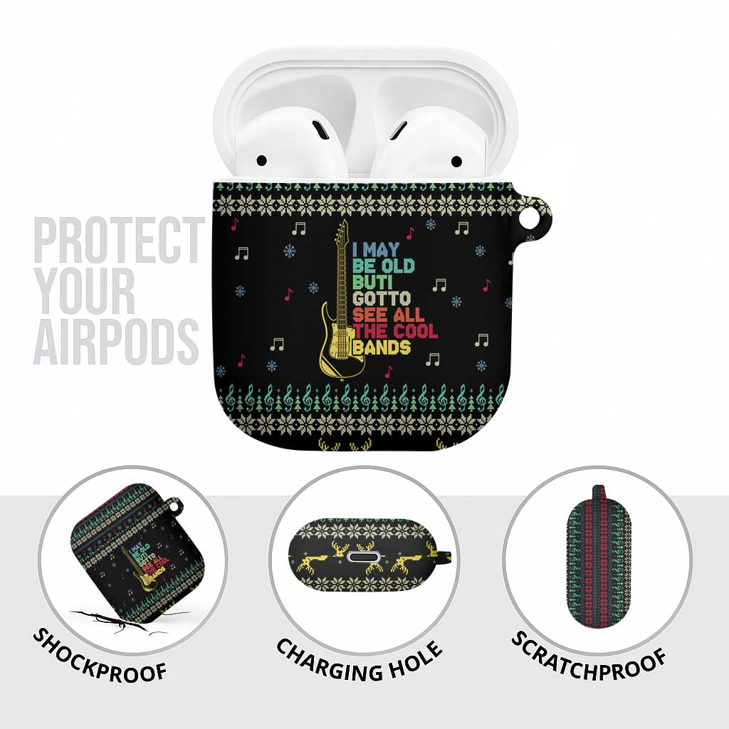 Christmas Vintage Guitar AirPods Case Xmas Holiday Patterns - Wonder Print Shop