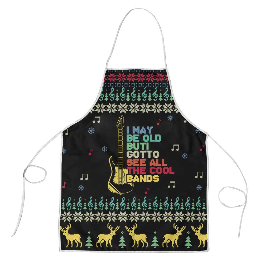 Christmas Vintage Guitar Apron Xmas Holiday Patterns - Wonder Print Shop