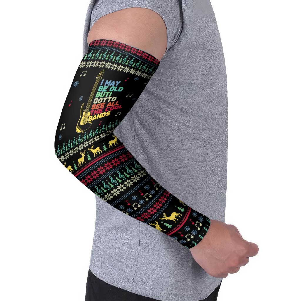 Christmas Vintage Guitar Arm Sleeves Xmas Holiday Patterns - Wonder Print Shop
