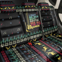 Christmas Vintage Guitar Back Car Seat Cover Xmas Holiday Patterns - Wonder Print Shop