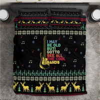 Christmas Vintage Guitar Bedding Set Xmas Holiday Patterns - Wonder Print Shop