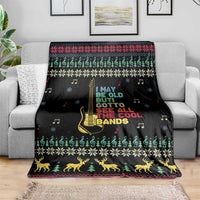 Christmas Vintage Guitar Blanket Xmas Holiday Patterns - Wonder Print Shop