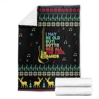 Christmas Vintage Guitar Blanket Xmas Holiday Patterns - Wonder Print Shop