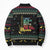 Christmas Vintage Guitar Bomber Puffer Jacket Xmas Holiday Patterns - Wonder Print Shop