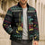 Christmas Vintage Guitar Bomber Puffer Jacket Xmas Holiday Patterns - Wonder Print Shop