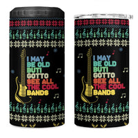 Christmas Vintage Guitar 4 in 1 Can Cooler Tumbler Xmas Holiday Patterns - Wonder Print Shop