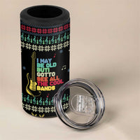 Christmas Vintage Guitar 4 in 1 Can Cooler Tumbler Xmas Holiday Patterns - Wonder Print Shop