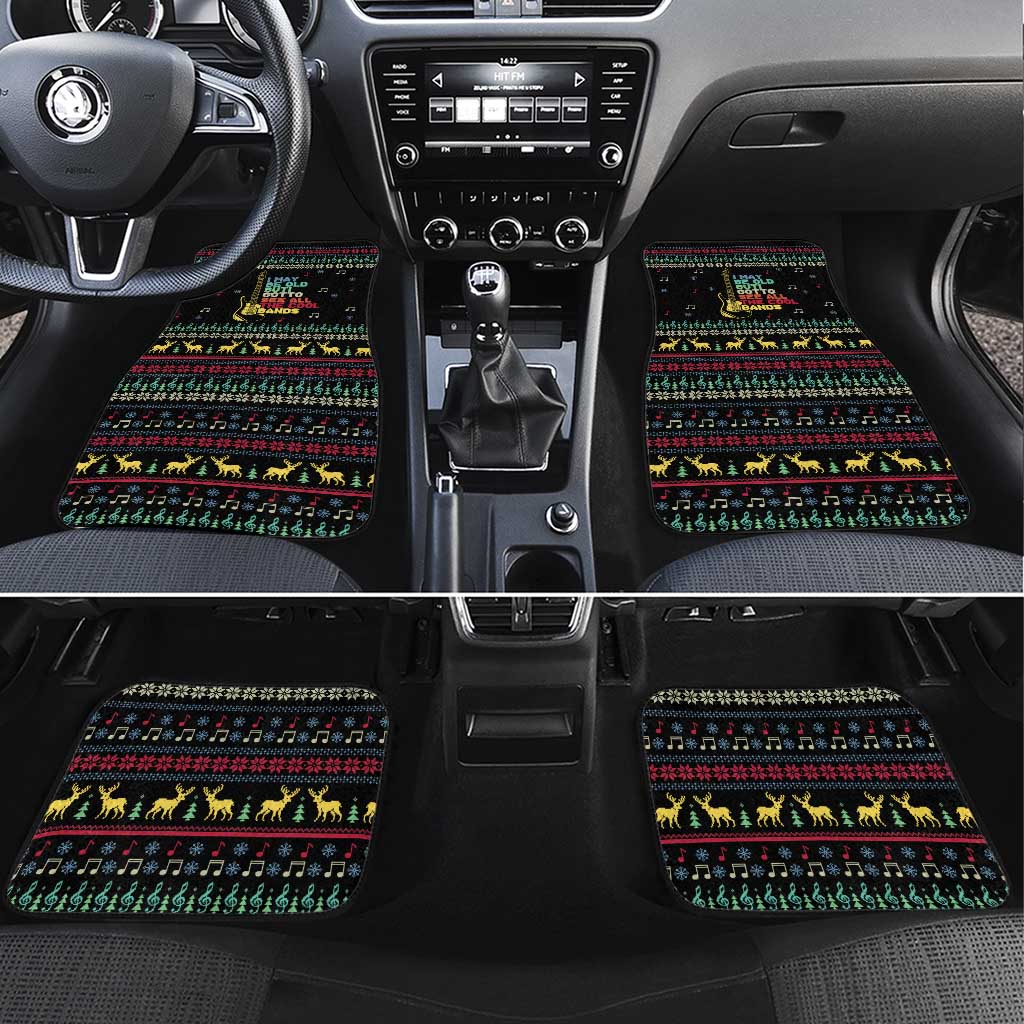 Christmas Vintage Guitar Car Mats Xmas Holiday Patterns - Wonder Print Shop