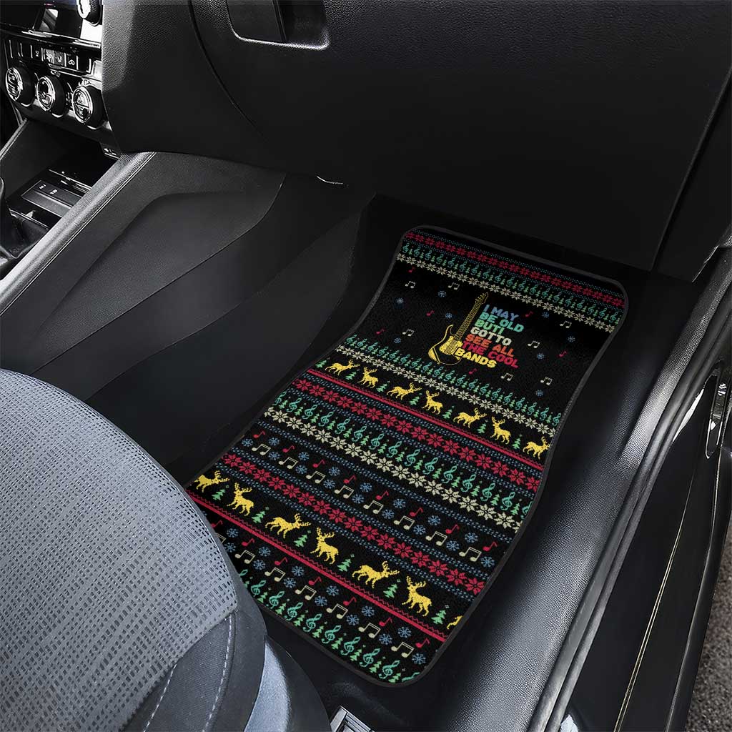 Christmas Vintage Guitar Car Mats Xmas Holiday Patterns - Wonder Print Shop