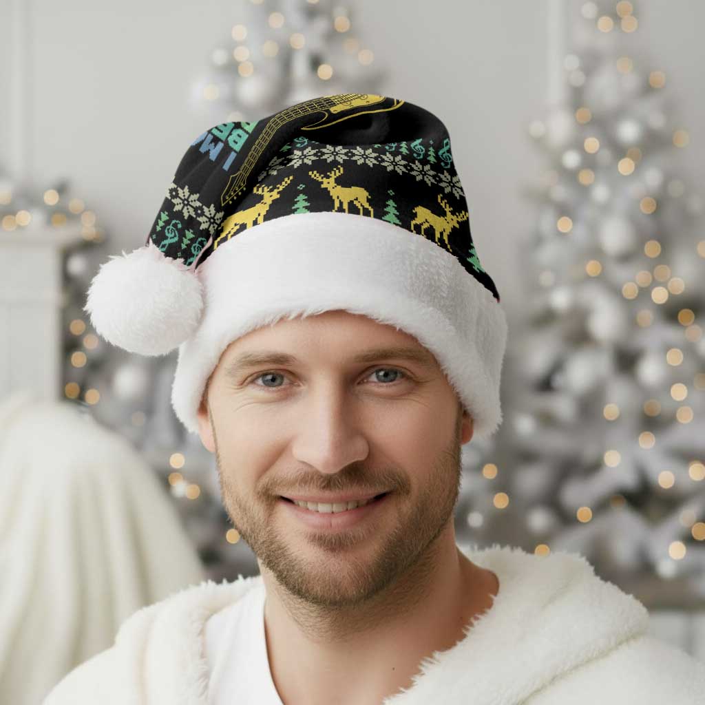 Christmas Vintage Guitar Christmas Santa Hat Xmas Holiday Patterns - Wonder Print Shop
