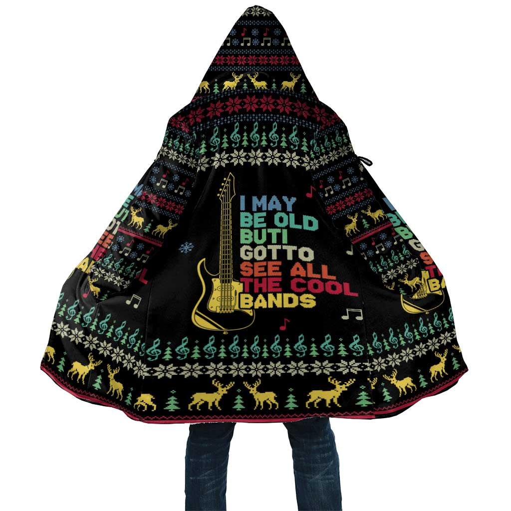 Christmas Vintage Guitar Cloak Xmas Holiday Patterns - Wonder Print Shop