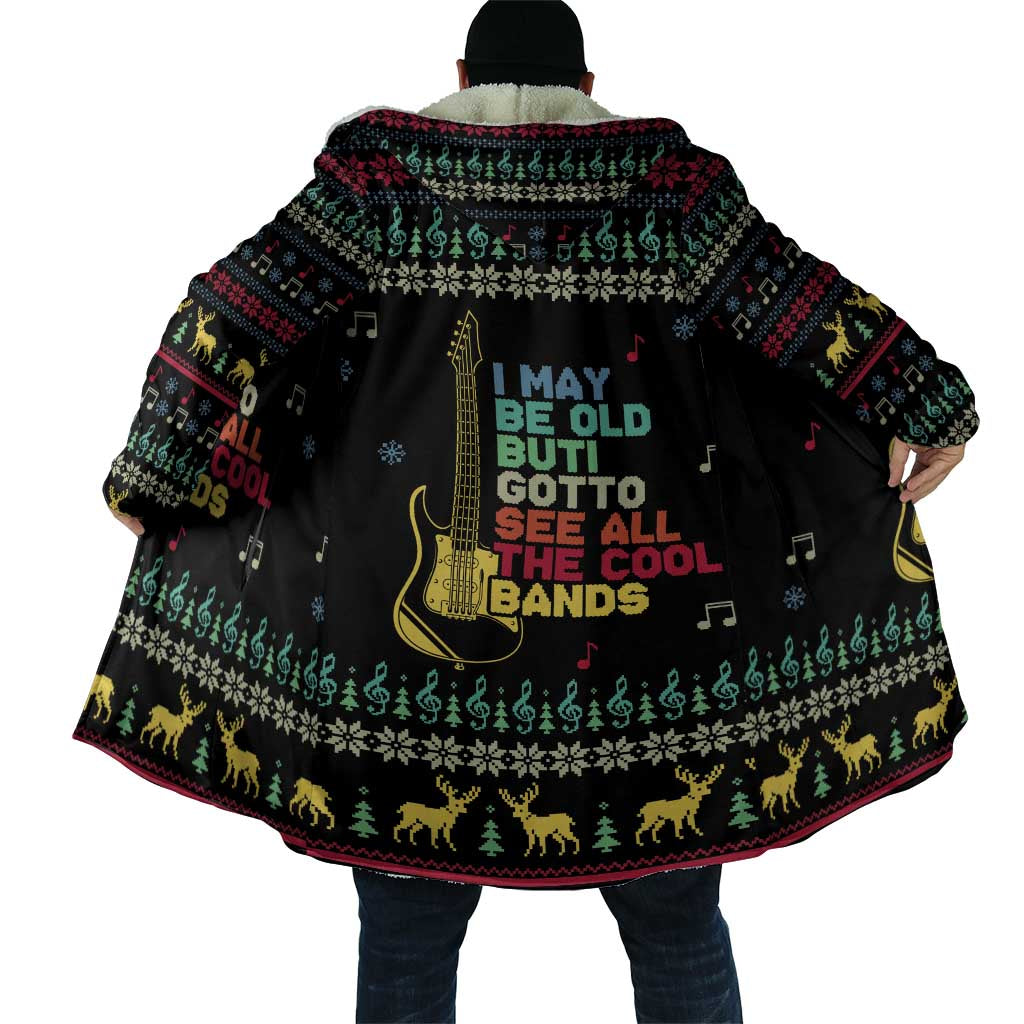 Christmas Vintage Guitar Cloak Xmas Holiday Patterns - Wonder Print Shop