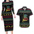 Christmas Vintage Guitar Couples Matching Long Sleeve Bodycon Dress and Hawaiian Shirt Xmas Holiday Patterns - Wonder Print Shop