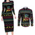 Christmas Vintage Guitar Couples Matching Long Sleeve Bodycon Dress and Long Sleeve Button Shirt Xmas Holiday Patterns - Wonder Print Shop