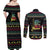 Christmas Vintage Guitar Couples Matching Off Shoulder Maxi Dress and Long Sleeve Button Shirt Xmas Holiday Patterns - Wonder Print Shop