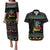 Christmas Vintage Guitar Couples Matching Puletasi and Hawaiian Shirt Xmas Holiday Patterns - Wonder Print Shop