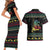 Christmas Vintage Guitar Couples Matching Short Sleeve Bodycon Dress and Hawaiian Shirt Xmas Holiday Patterns - Wonder Print Shop