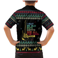 Christmas Vintage Guitar Family Matching Mermaid Dress and Hawaiian Shirt Xmas Holiday Patterns - Wonder Print Shop
