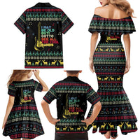 Christmas Vintage Guitar Family Matching Mermaid Dress and Hawaiian Shirt Xmas Holiday Patterns - Wonder Print Shop