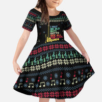 Christmas Vintage Guitar Family Matching Off The Shoulder Long Sleeve Dress and Hawaiian Shirt Xmas Holiday Patterns - Wonder Print Shop