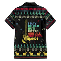 Christmas Vintage Guitar Family Matching Off The Shoulder Long Sleeve Dress and Hawaiian Shirt Xmas Holiday Patterns - Wonder Print Shop