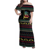 Christmas Vintage Guitar Family Matching Off Shoulder Maxi Dress and Hawaiian Shirt Xmas Holiday Patterns - Wonder Print Shop