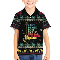 Christmas Vintage Guitar Family Matching Off Shoulder Maxi Dress and Hawaiian Shirt Xmas Holiday Patterns - Wonder Print Shop