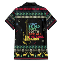 Christmas Vintage Guitar Family Matching Off Shoulder Short Dress and Hawaiian Shirt Xmas Holiday Patterns - Wonder Print Shop