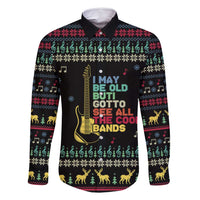 Christmas Vintage Guitar Family Matching Off Shoulder Short Dress and Hawaiian Shirt Xmas Holiday Patterns - Wonder Print Shop