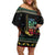 Christmas Vintage Guitar Family Matching Off Shoulder Short Dress and Hawaiian Shirt Xmas Holiday Patterns - Wonder Print Shop