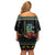Christmas Vintage Guitar Family Matching Off Shoulder Short Dress and Hawaiian Shirt Xmas Holiday Patterns - Wonder Print Shop
