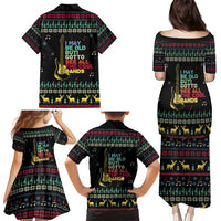 Christmas Vintage Guitar Family Matching Puletasi and Hawaiian Shirt Xmas Holiday Patterns - Wonder Print Shop