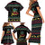 Christmas Vintage Guitar Family Matching Short Sleeve Bodycon Dress and Hawaiian Shirt Xmas Holiday Patterns - Wonder Print Shop