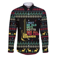 Christmas Vintage Guitar Family Matching Short Sleeve Bodycon Dress and Hawaiian Shirt Xmas Holiday Patterns - Wonder Print Shop