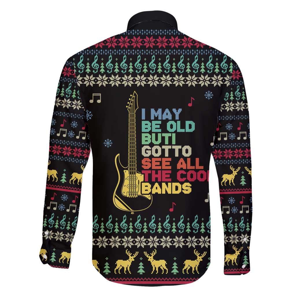 Christmas Vintage Guitar Family Matching Summer Maxi Dress and Hawaiian Shirt Xmas Holiday Patterns - Wonder Print Shop