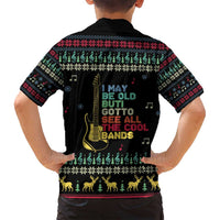 Christmas Vintage Guitar Family Matching Tank Maxi Dress and Hawaiian Shirt Xmas Holiday Patterns - Wonder Print Shop