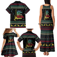 Christmas Vintage Guitar Family Matching Tank Maxi Dress and Hawaiian Shirt Xmas Holiday Patterns - Wonder Print Shop