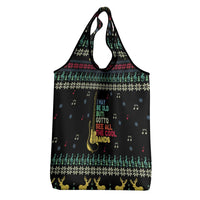 Christmas Vintage Guitar Grocery Bag Xmas Holiday Patterns - Wonder Print Shop