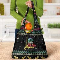 Christmas Vintage Guitar Grocery Bag Xmas Holiday Patterns - Wonder Print Shop