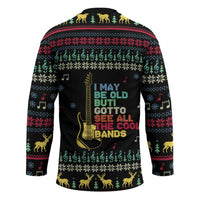 Christmas Vintage Guitar Hockey Jersey Xmas Holiday Patterns - Wonder Print Shop