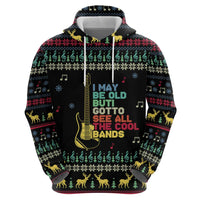 Christmas Vintage Guitar Hoodie Xmas Holiday Patterns - Wonder Print Shop