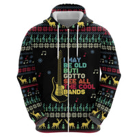 Christmas Vintage Guitar Hoodie Xmas Holiday Patterns - Wonder Print Shop